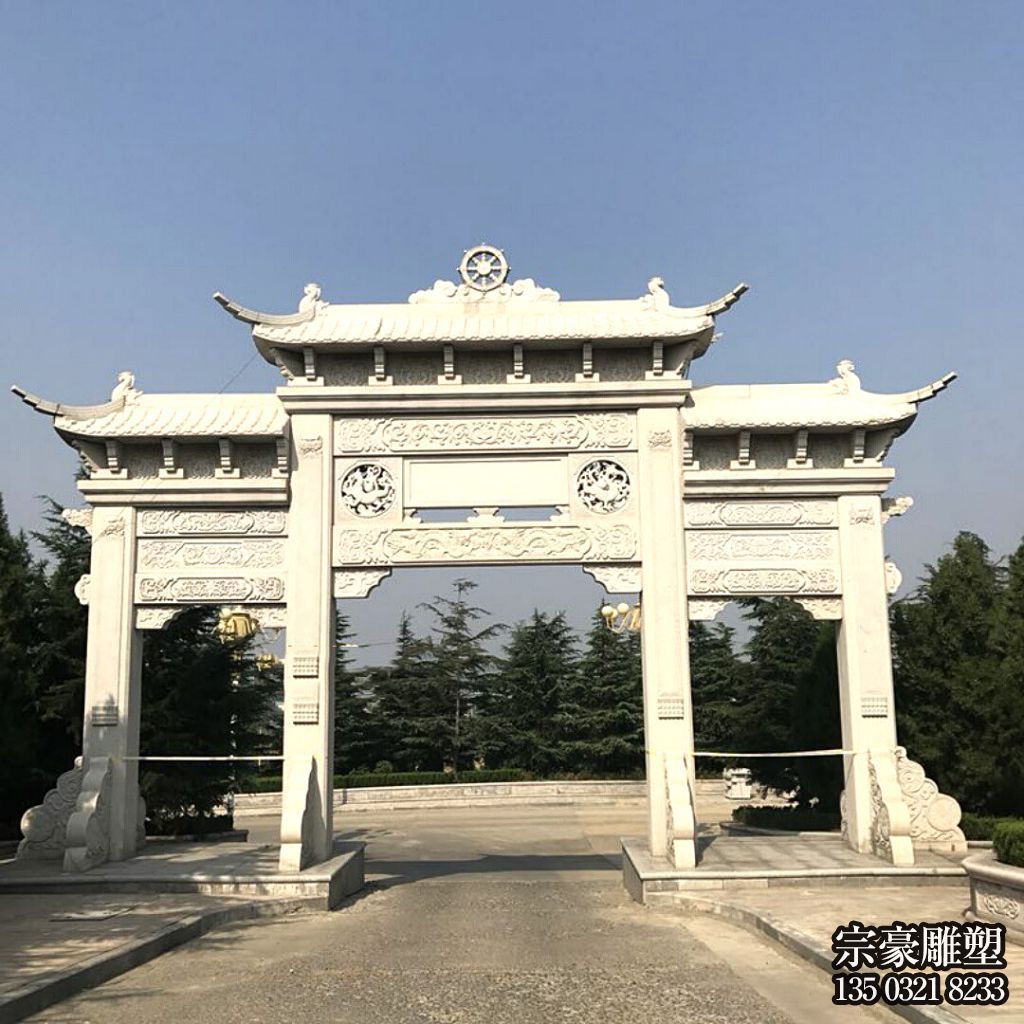 三間四柱石雕牌坊 三間四柱石雕牌坊