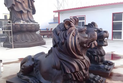 匯豐爬獅子，鑄銅看門獅子銅雕