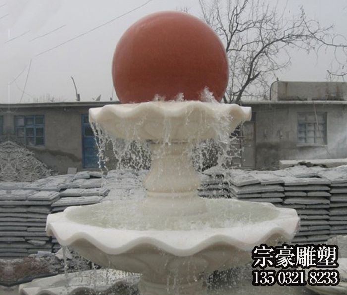 公園景觀漢白玉風(fēng)水球噴泉石雕 公園景觀漢白玉風(fēng)水球噴泉石雕
