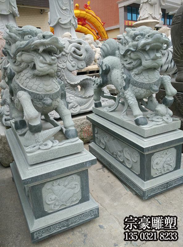 園林景觀砂石石雕麒麟雕塑 園林景觀砂石石雕麒麟雕塑