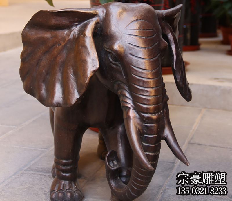 酒店門口銅雕大象雕塑 酒店門口銅雕大象雕塑